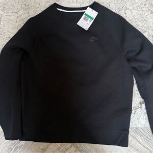 Nike Tech Kids Black Crewneck Sweatshirt